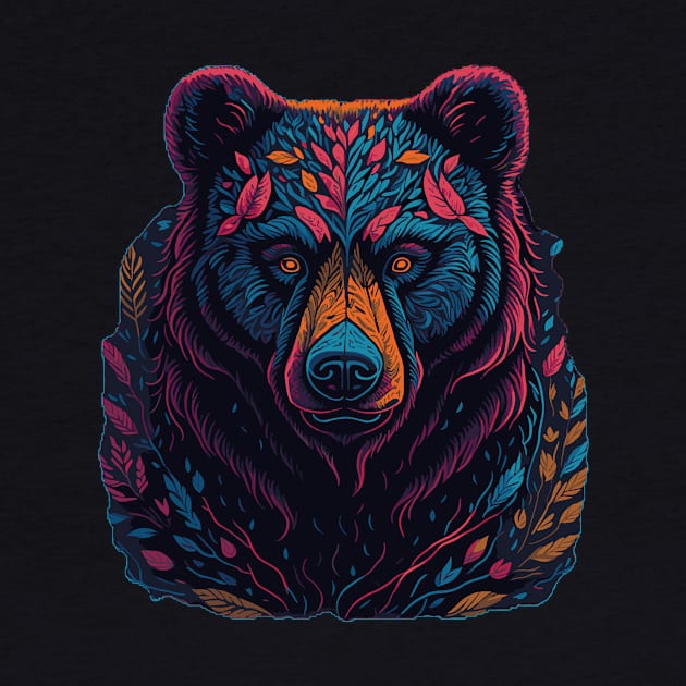 Bear Face Abstract by WoodShop93